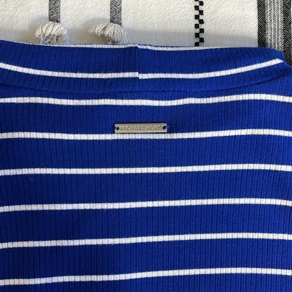 Michael kors • striped ribbed turtleneck long sleeve w/thumbholes - Picture 7 of 10